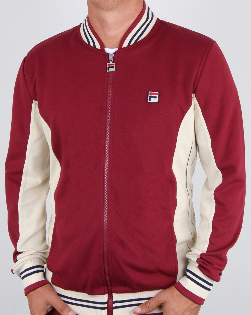 Fila Vintage Mk1 Settanta Trainingsjacke Tibetrot/Austernblau