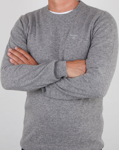 Barbour Lammwollpullover Graumeliert