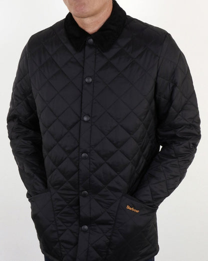 Barbour Heritage Klassische Steppjacke Schwarz