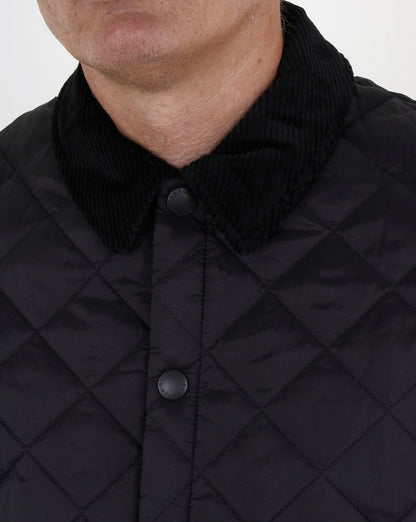 Barbour Heritage Klassische Steppjacke Schwarz
