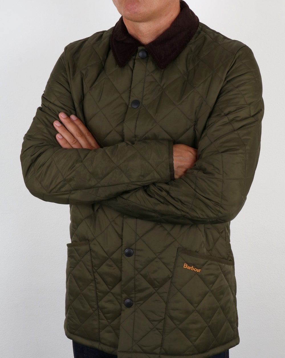 Barbour Heritage Klassische Steppjacke Oliv