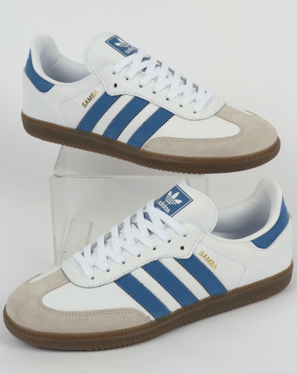 Adidas Samba OG Trainer Weiß/Königsblau
