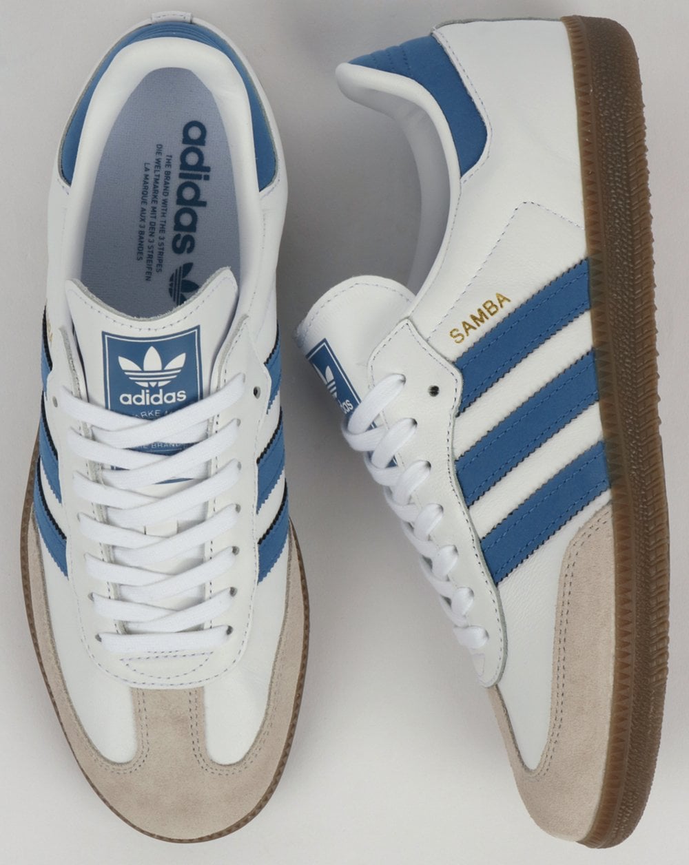 Adidas Samba OG Trainers White/Royal