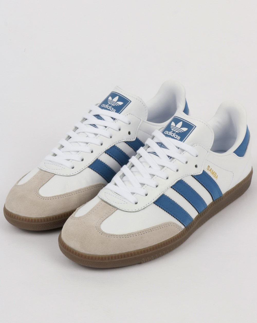 Adidas Samba OG Trainer Weiß/Königsblau