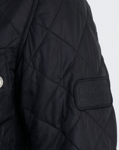 Barbour International Ariel Steppjacke Schwarz