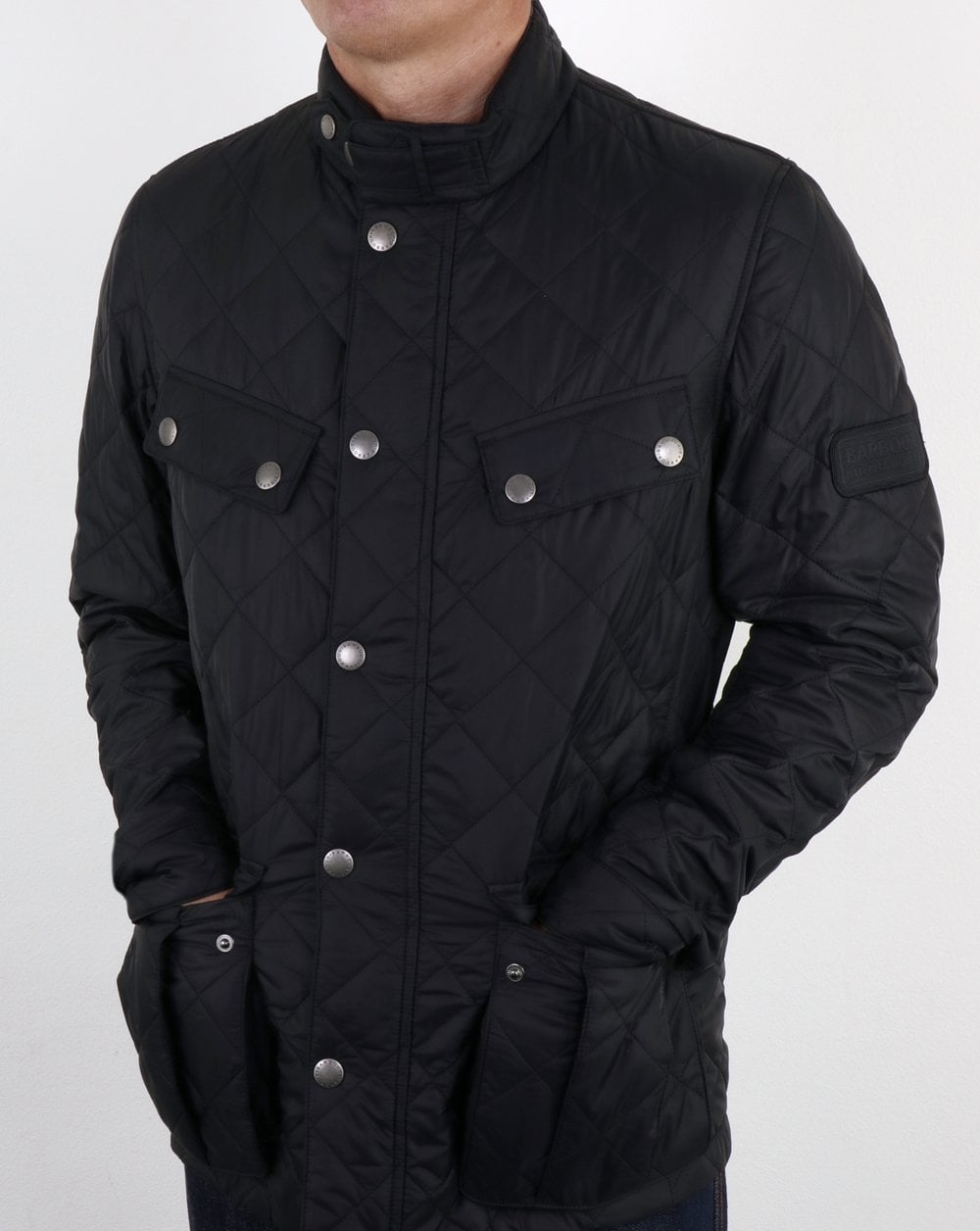 Barbour International Ariel Steppjacke Schwarz