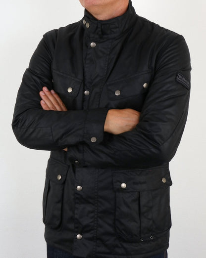 Barbour International Duke Wachsjacke Schwarz