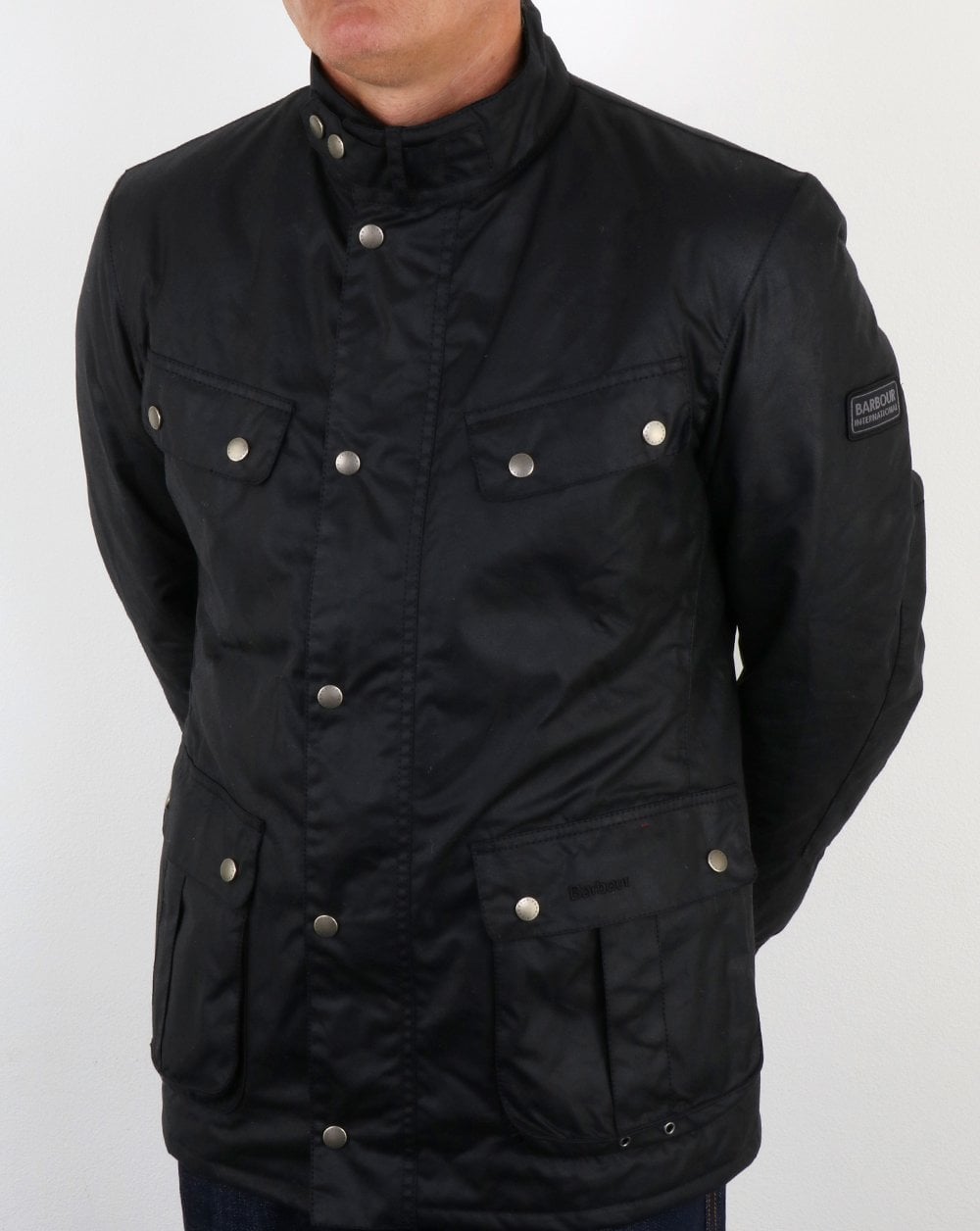 Barbour International Duke Wachsjacke Schwarz