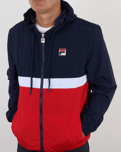 Fila Vintage Tate Jacke Marineblau/Rot/Weiß