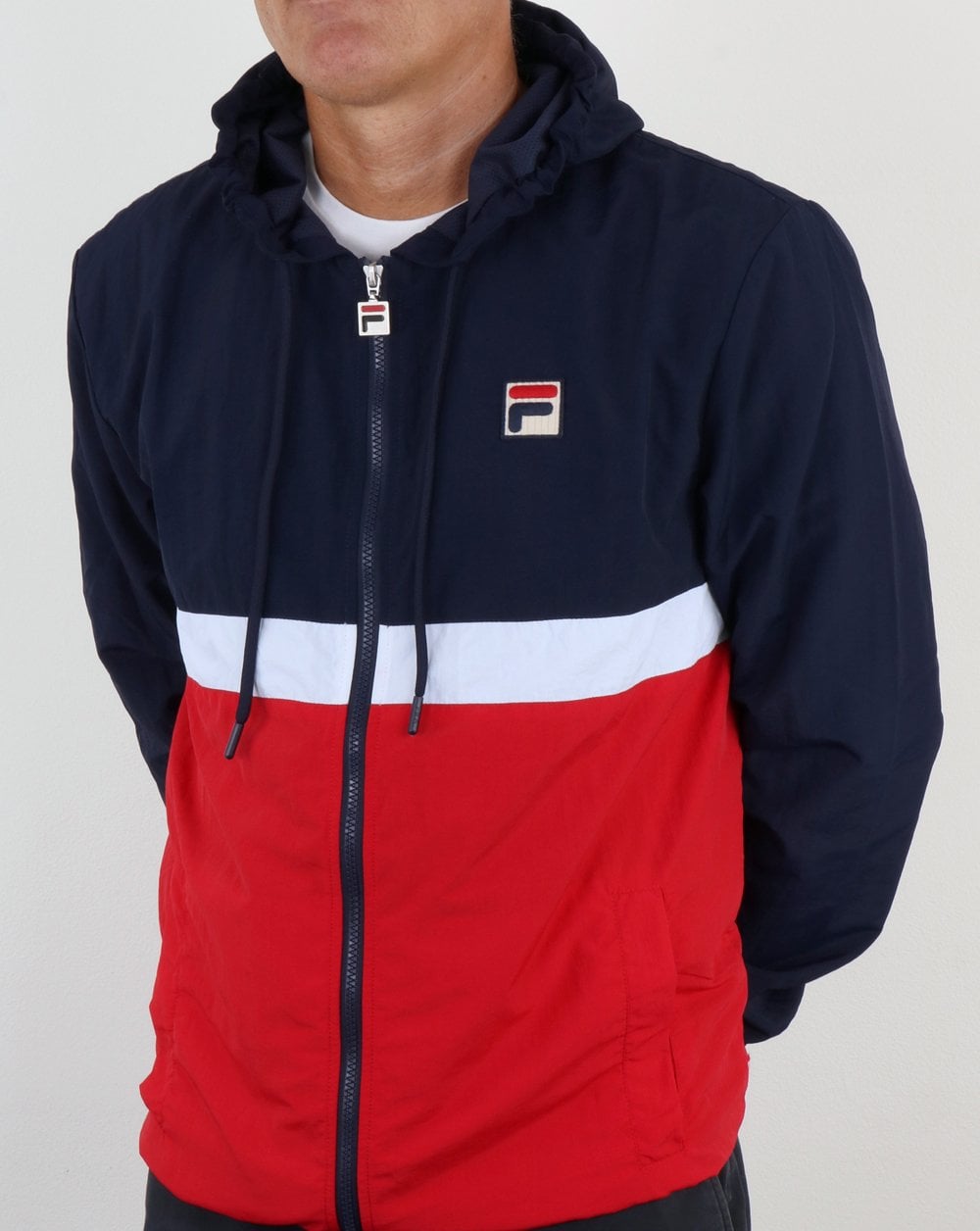 Fila Vintage Tate Jacke Marineblau/Rot/Weiß