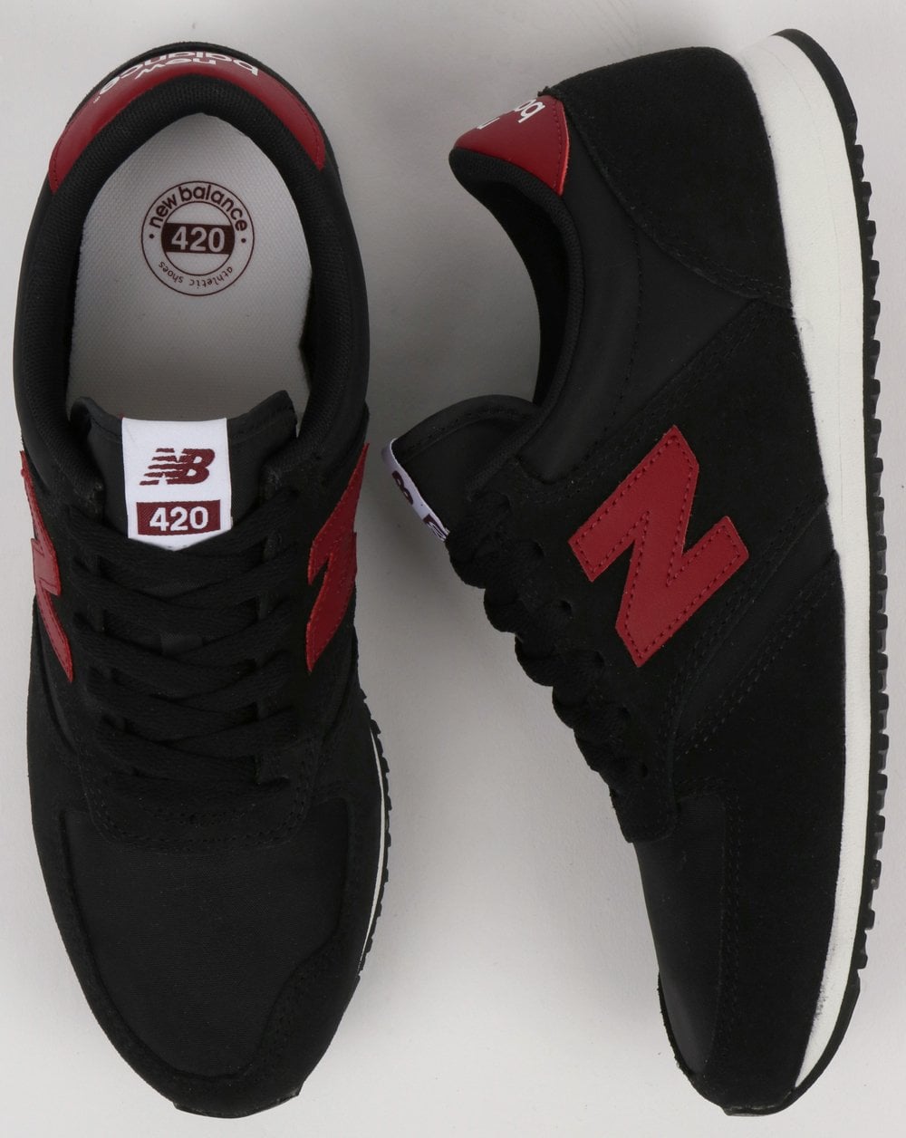 New Balance 420 Trainers Black/Burgundy