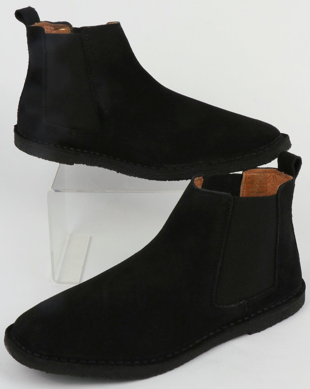 Pretty Green Chelsea Boots aus Wildleder in Schwarz