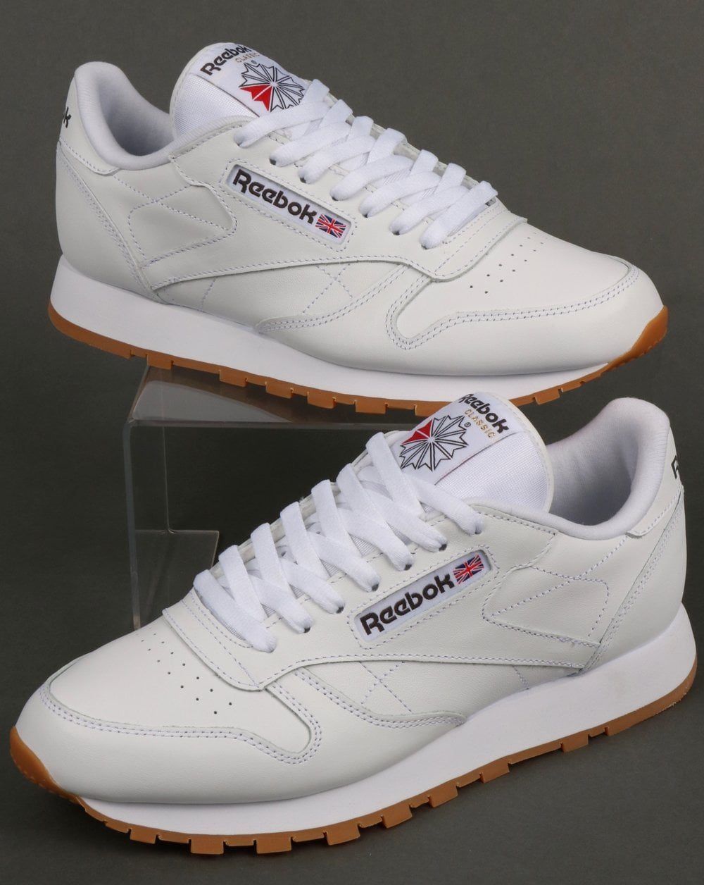 Reebok Classic Leder-Sneaker Weiß/Gummi