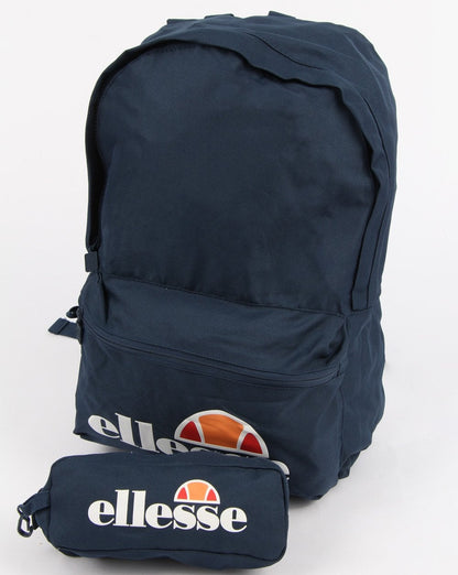 Ellesse – Rolby – Rucksack und Federmäppchen in Marineblau