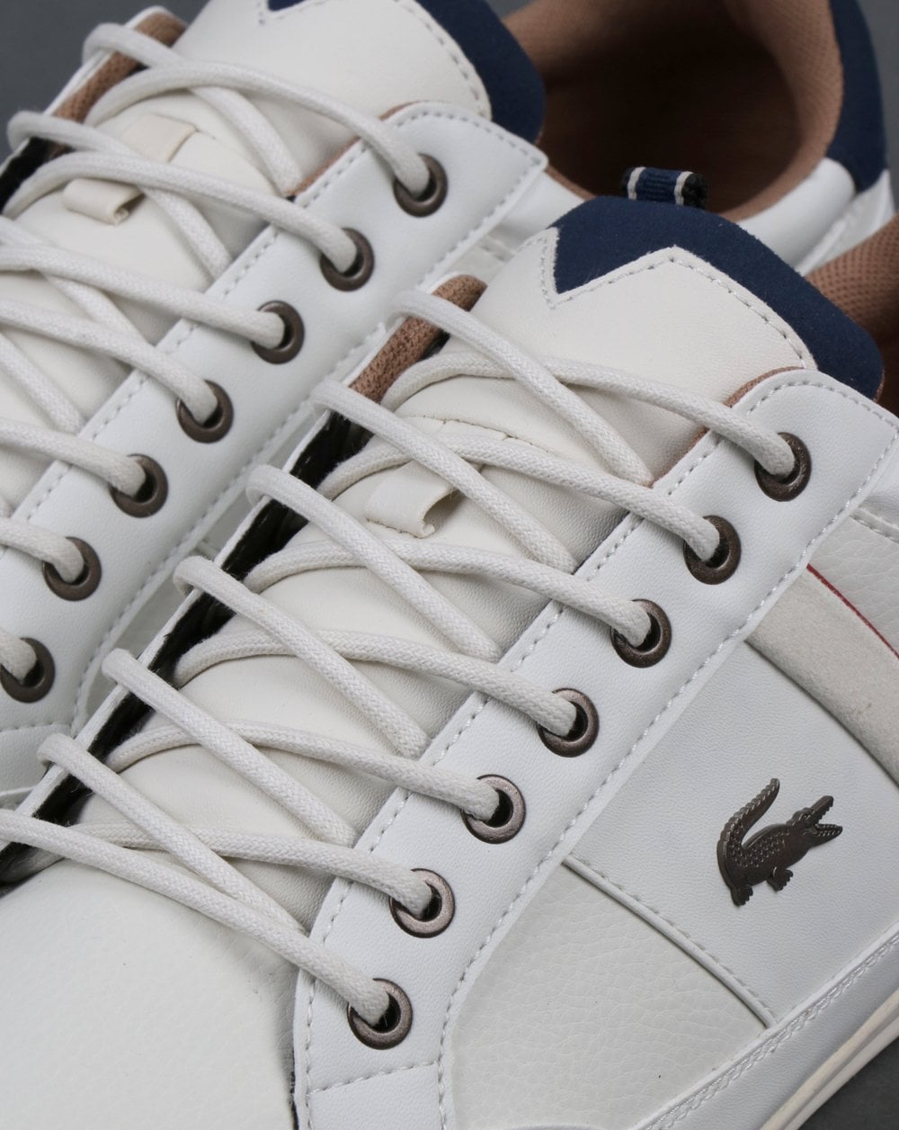 Lacoste Chaymon Trainers Off White/Navy