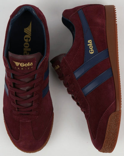 Gola Harrier Wildleder-Sneaker Burgunderrot/Marineblau