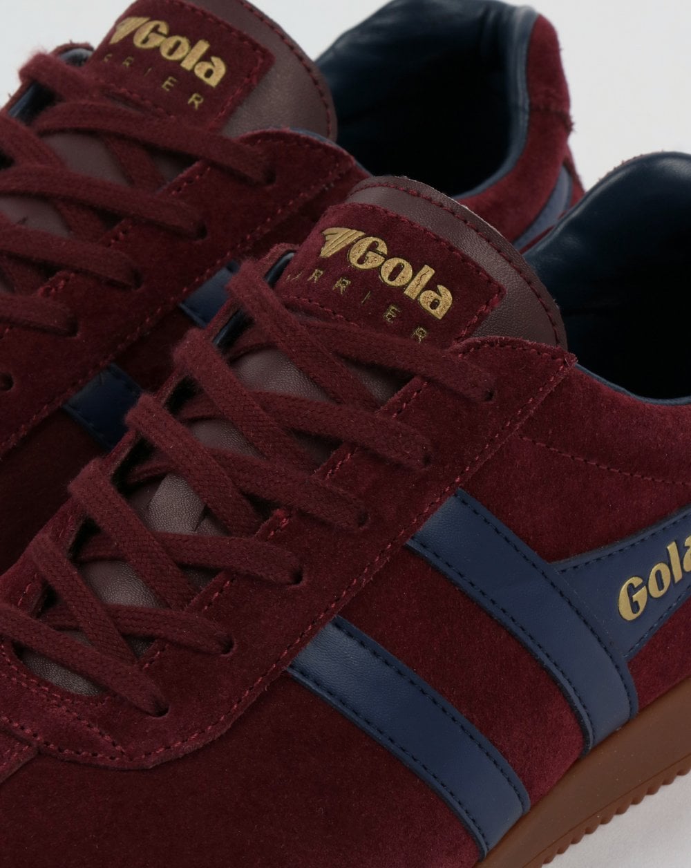 Gola Harrier Wildleder-Sneaker Burgunderrot/Marineblau