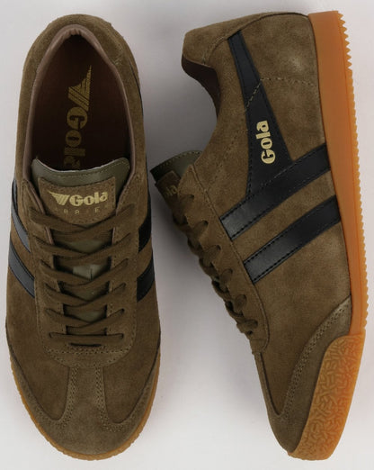Gola Harrier Wildleder-Sneakers Khaki/Schwarz/Stein