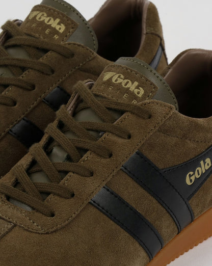 Gola Harrier Wildleder-Sneakers Khaki/Schwarz/Stein