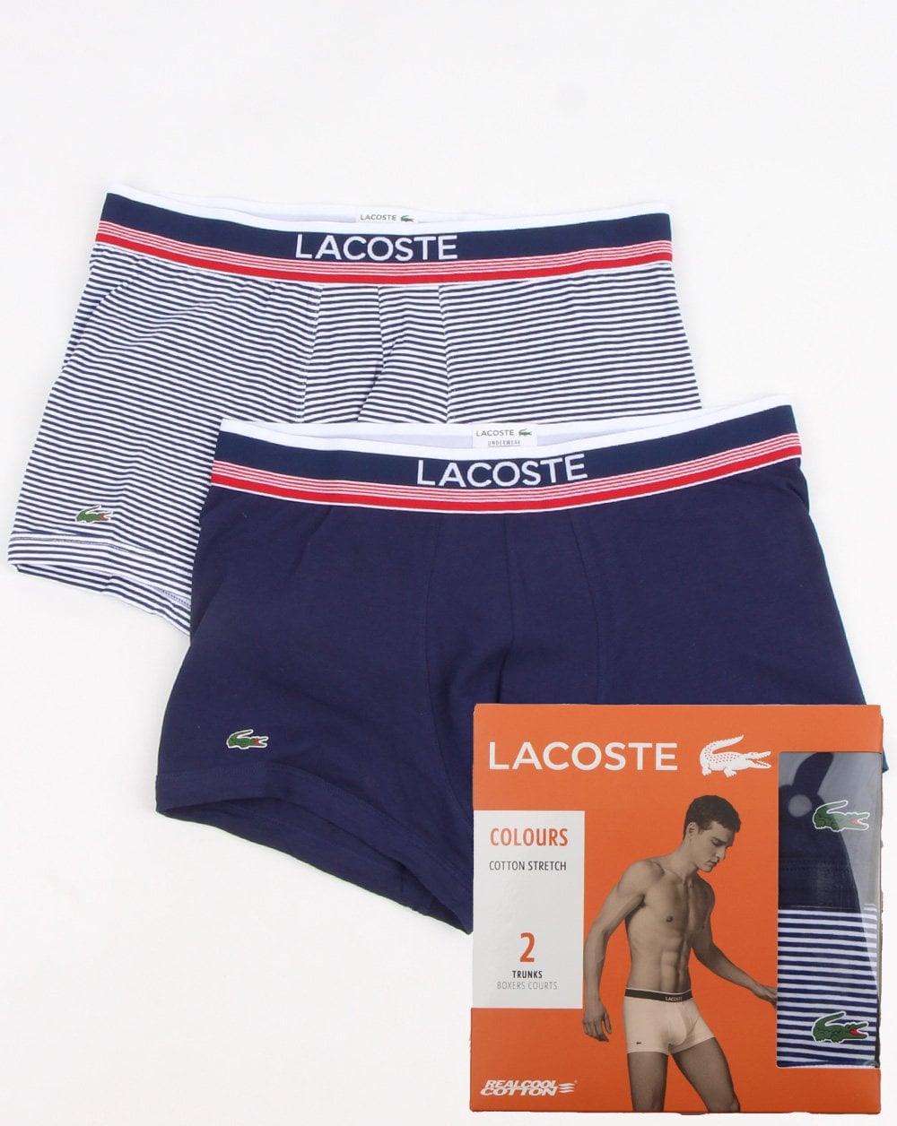 Lacoste Lacoste Twin Pack Boxer Shorts Navy/blue