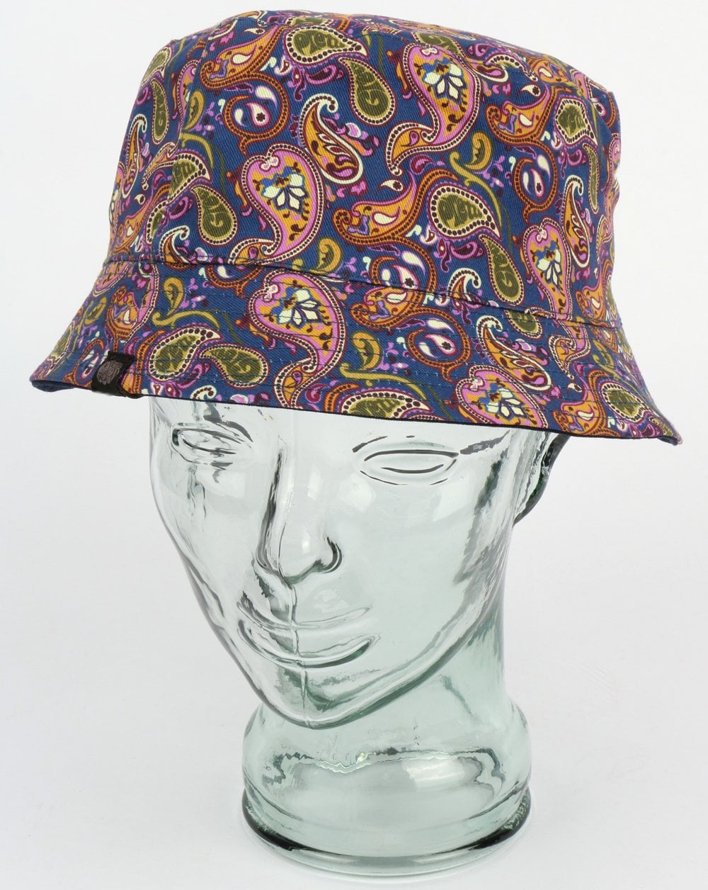 Hübscher grüner Astan Paisley Bucket Hat Vintage