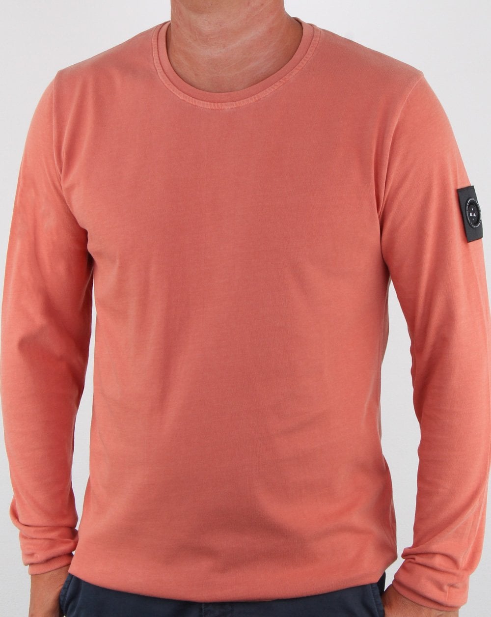 Marshall Artist Garment Dyed Langarm-T-Shirt Orange