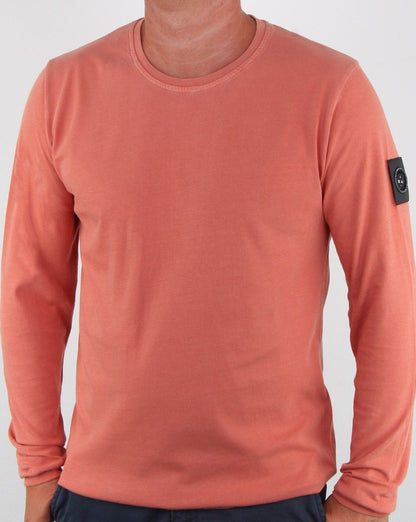 Marshall Artist Garment Dyed Langarm-T-Shirt Orange