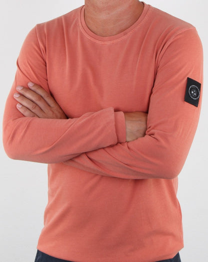 Marshall Artist Garment Dyed Langarm-T-Shirt Orange