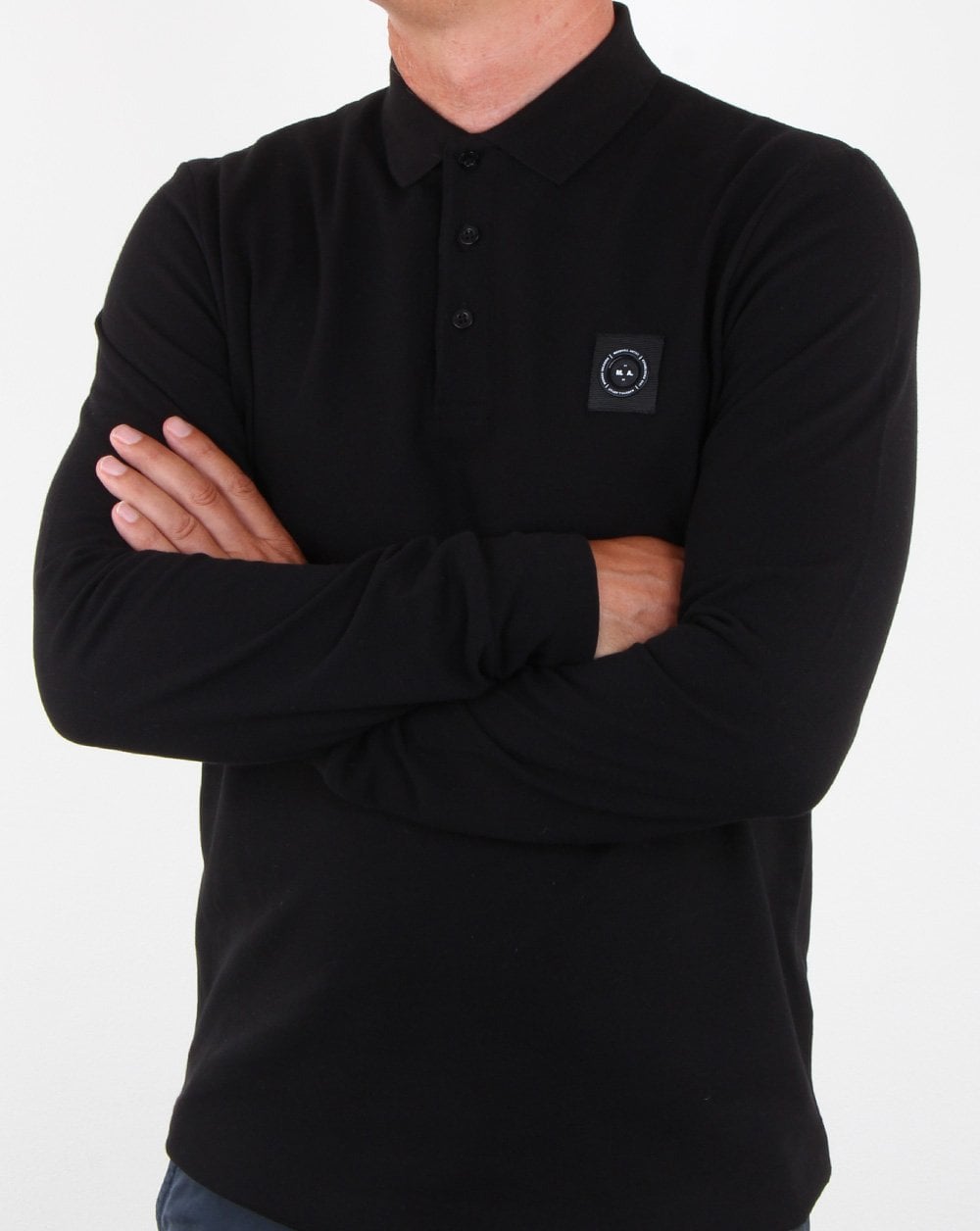 Marshall Artist Langarm-Poloshirt Siren Schwarz