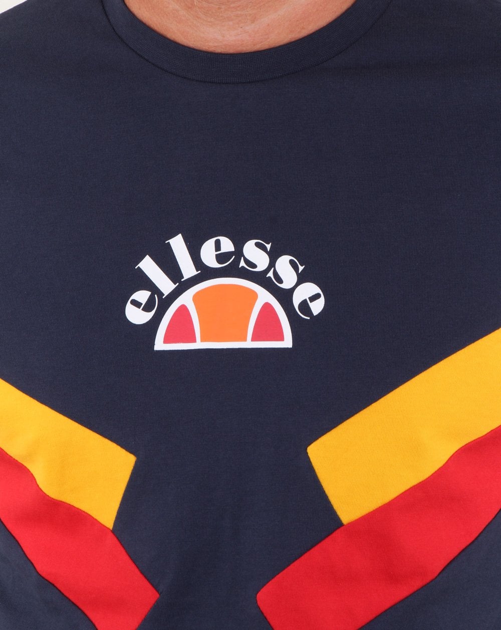 Ellesse Terria T-Shirt Marineblau/Zitrus/Rot