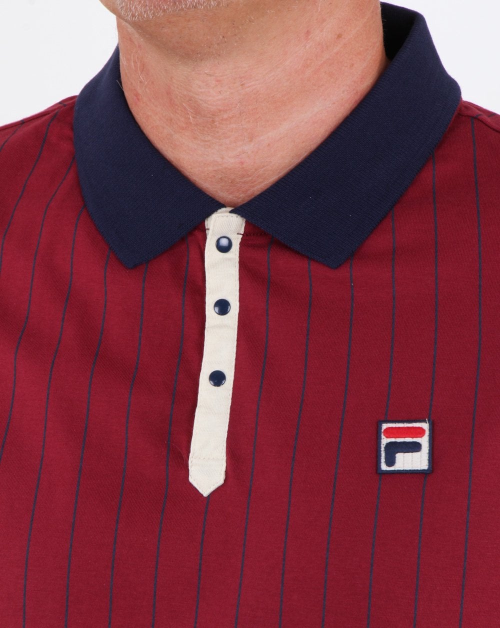 Fila Vintage Bb1 Poloshirt Tibetrot/Marineblau