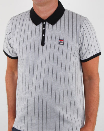 Fila Vintage Bb1 Poloshirt Hellgraumeliert