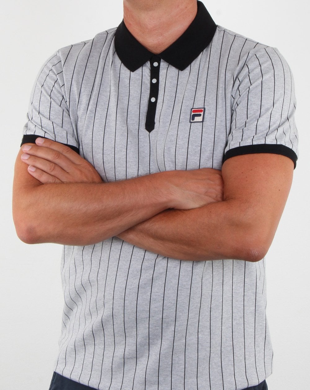 Fila Vintage Bb1 Poloshirt Hellgraumeliert