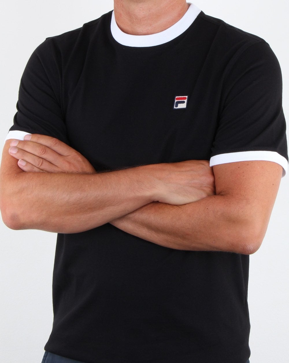 Fila Vintage Marconi T Shirt Black/white