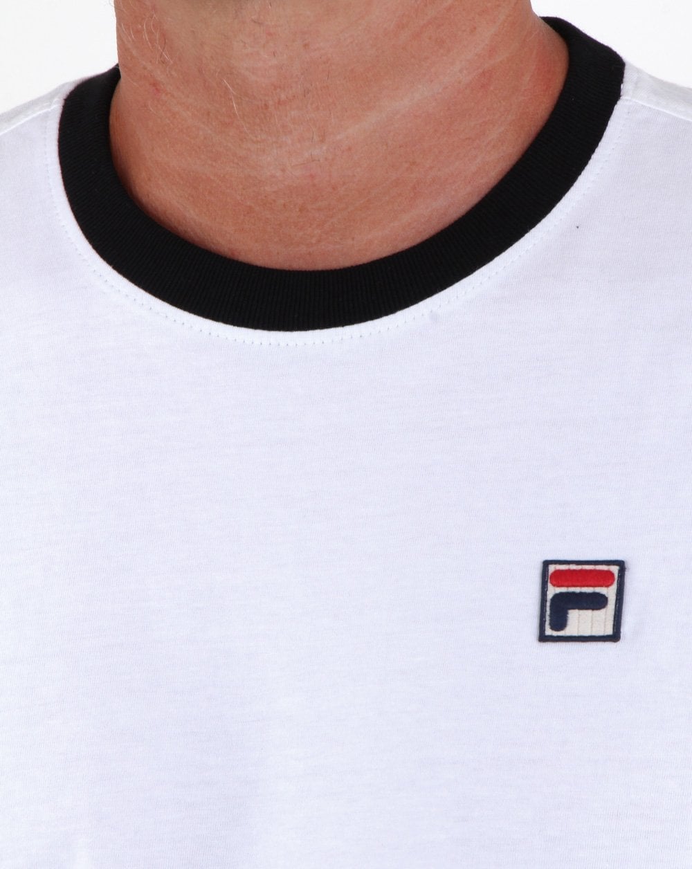 Fila Vintage Ringer T-Shirt Weiß/Schwarz
