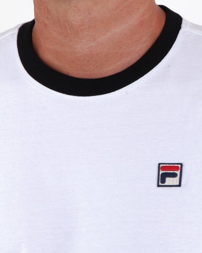 Fila Vintage Ringer T-Shirt Weiß/Schwarz