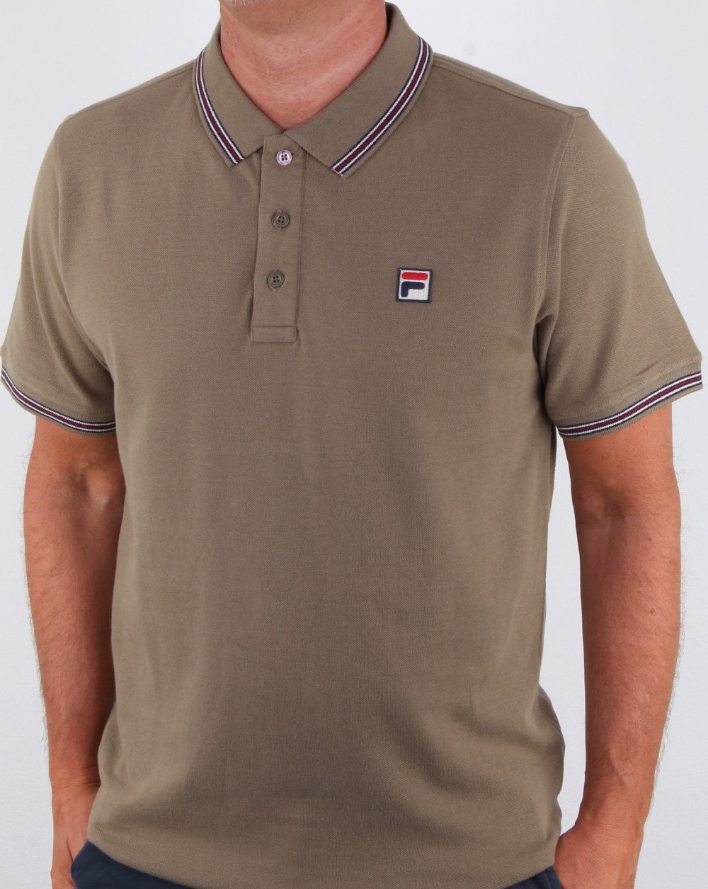 Fila Vintage Tipped Poloshirt Drygrass