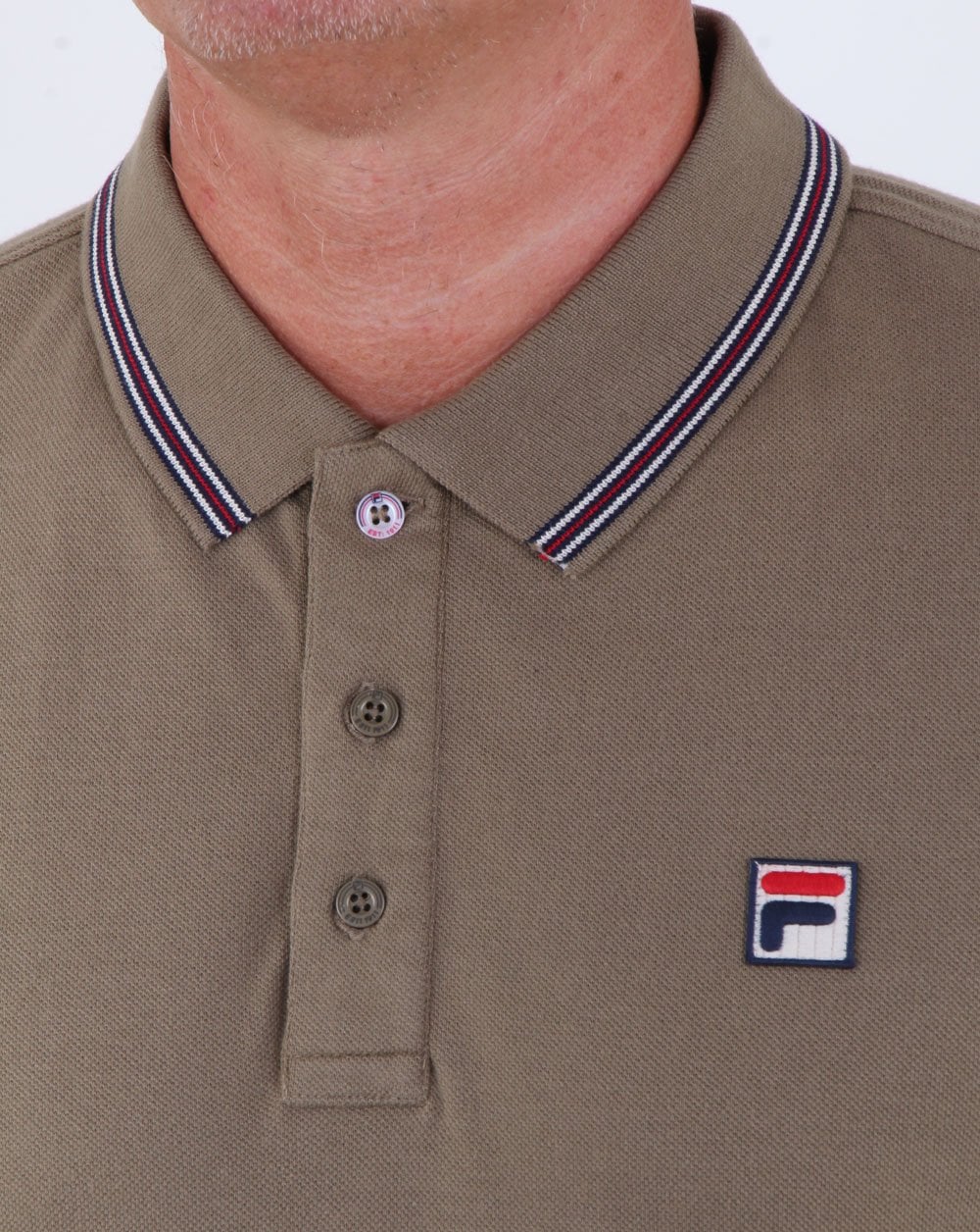 Fila Vintage Tipped Polo Shirt Drygrass
