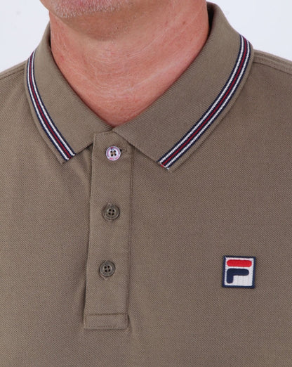 Fila Vintage Tipped Poloshirt Drygrass