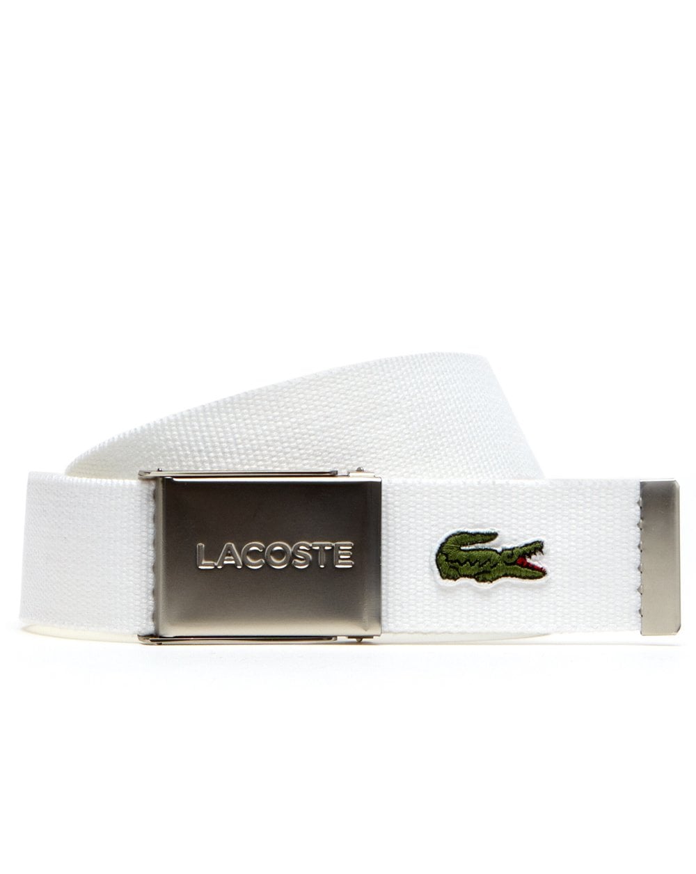 Lacoste Logo Gürtel Weiß