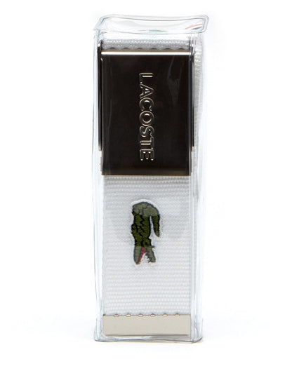 Lacoste Logo Gürtel Weiß