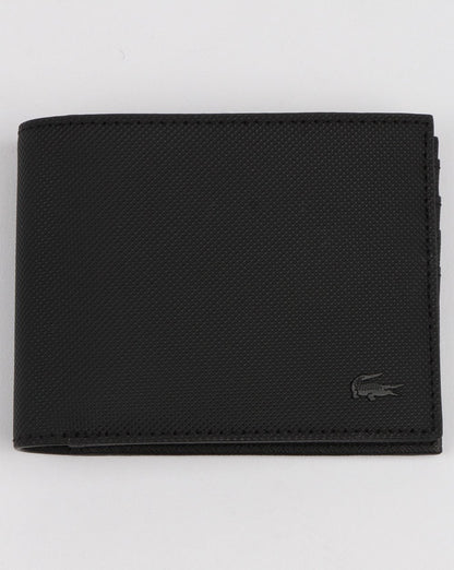 Lacoste Billfold Leder Geldbörse Schwarz