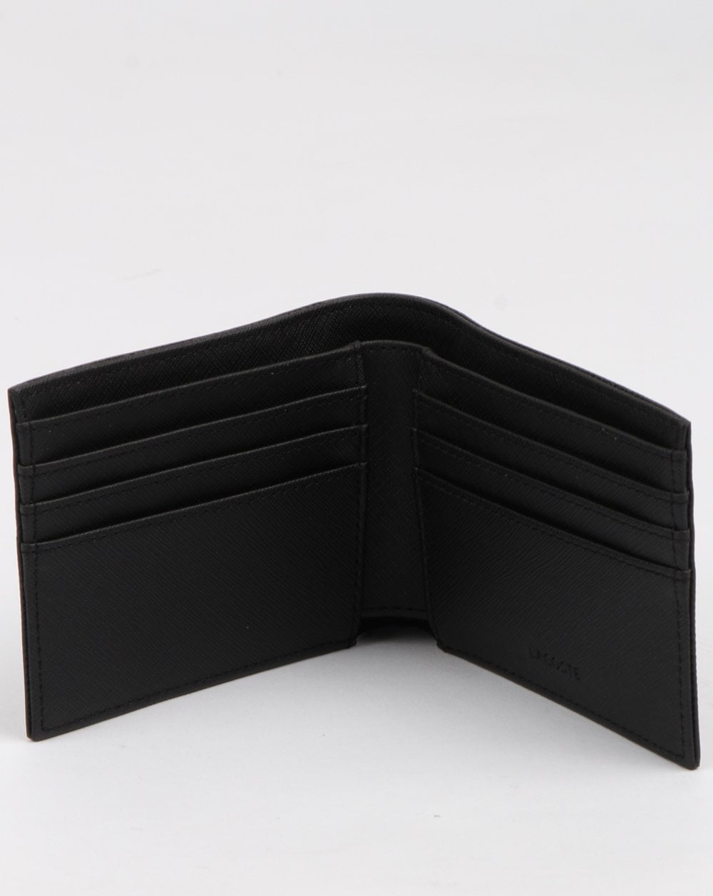 Lacoste Billfold Leder Geldbörse Schwarz