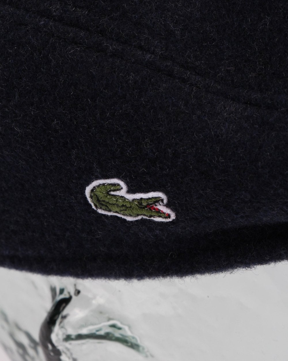Lacoste Wool Broadcloth Flat Cap Navy