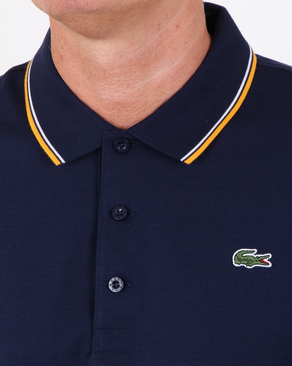 Lacoste Tipped Polo Shirt Navy/white