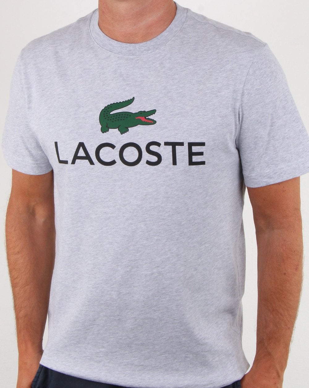 Lacoste Logo T-Shirt Silber Chine