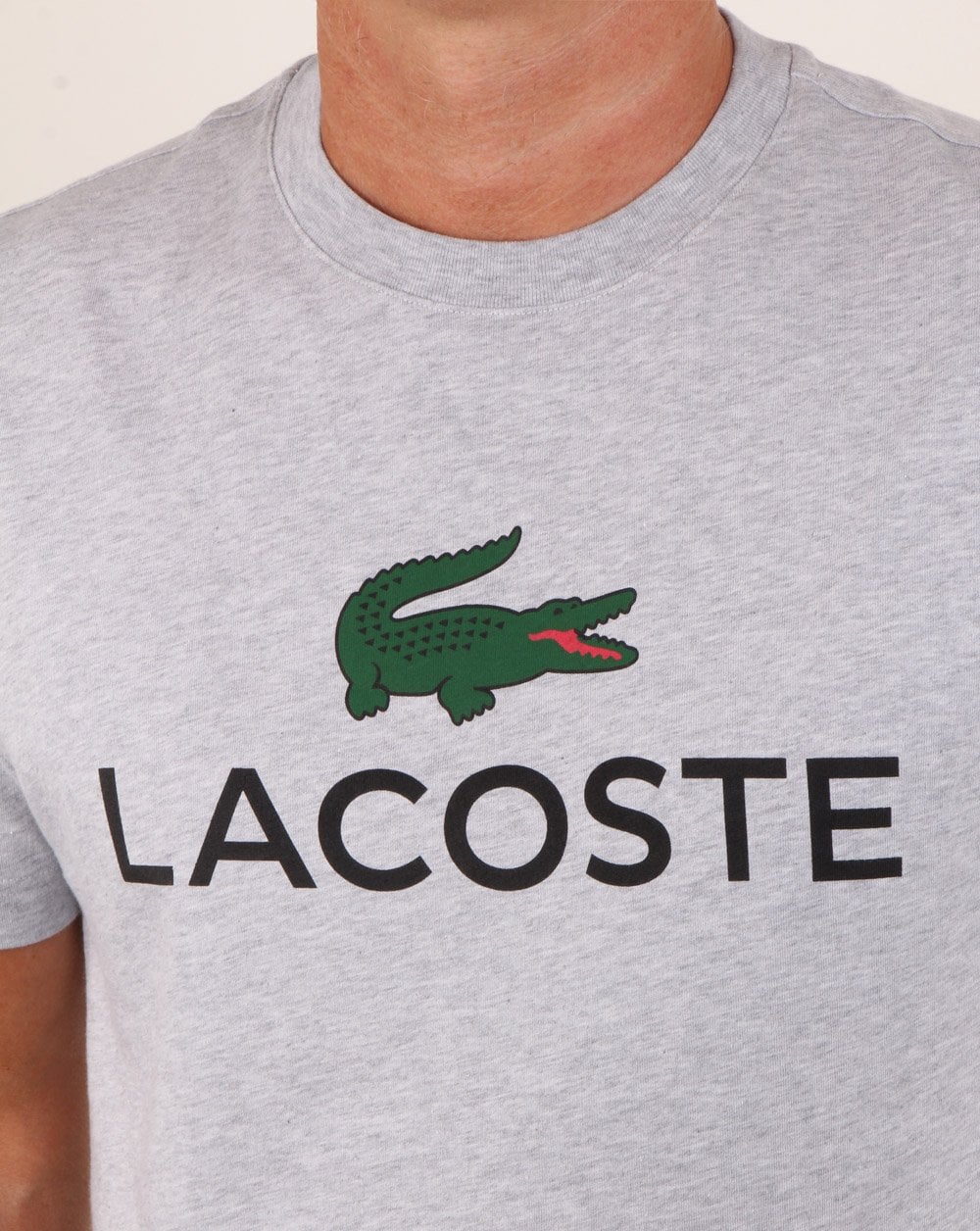 Lacoste Logo T-Shirt Silber Chine