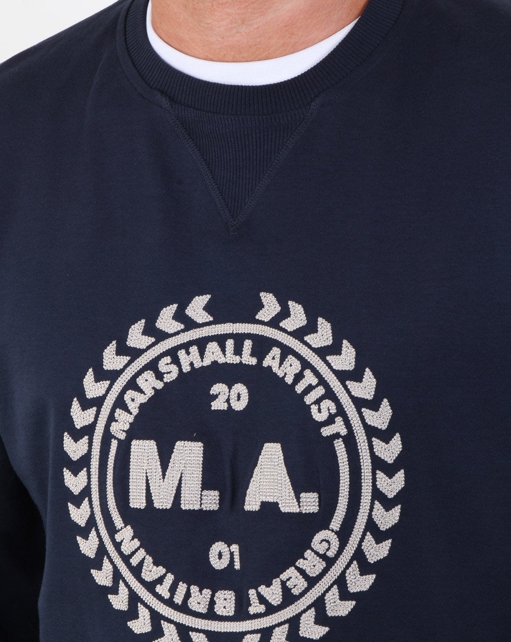 Marshall Artist Lässig gefertigtes Sweatshirt Marineblau