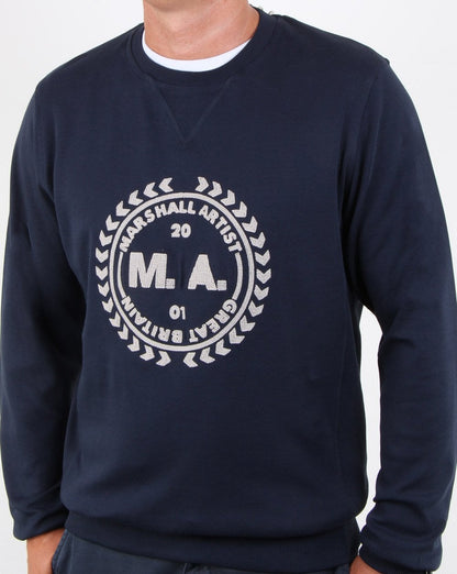 Marshall Artist Lässig gefertigtes Sweatshirt Marineblau
