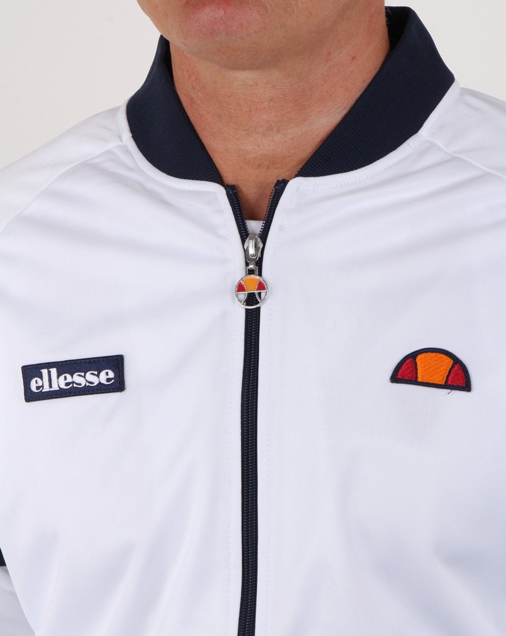 Ellesse – Romeo Trainingsjacke, Weiß/Marineblau